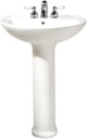 American Standard 0236.111.020 Cadet Pedestal Top and Leg with Center Hole Only, White
