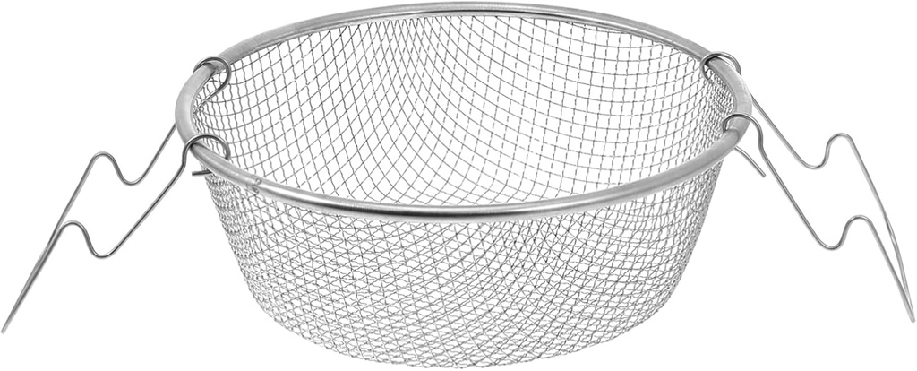 GANAZONO 1Pc stainless steel frying basket Fried Basket chips deep french fry baskets fry baskets holder food frying basket food presentation strainer Cooking fried fish kitchen supplies