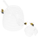 Stylish Honey Bee Mason Jar Honey Jar Glass Lidded Container Dispenser Pot