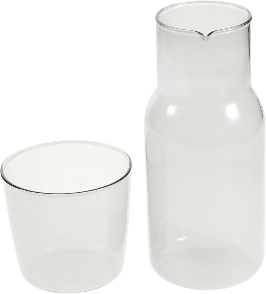 Alipis 1set Glass Cup Water Kettle Creative Drinking Supplies for Use Elegant Design High Toughness for Friends