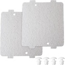 WB39X10034 262100100006 Microwave Waveguide Cover (2-Pack) for GE Microwave, 3-7/8" x 4-1/4" Mica Plate Replacement,Includes Locking Rivets - Replaces AP4980541, AH3486812, PS3486812