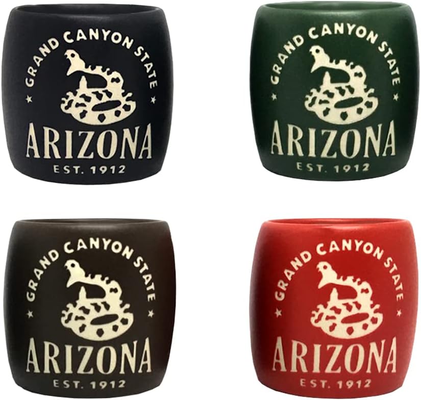 Americaware 2oz Arizona Etched Matte Shots - Set of 4