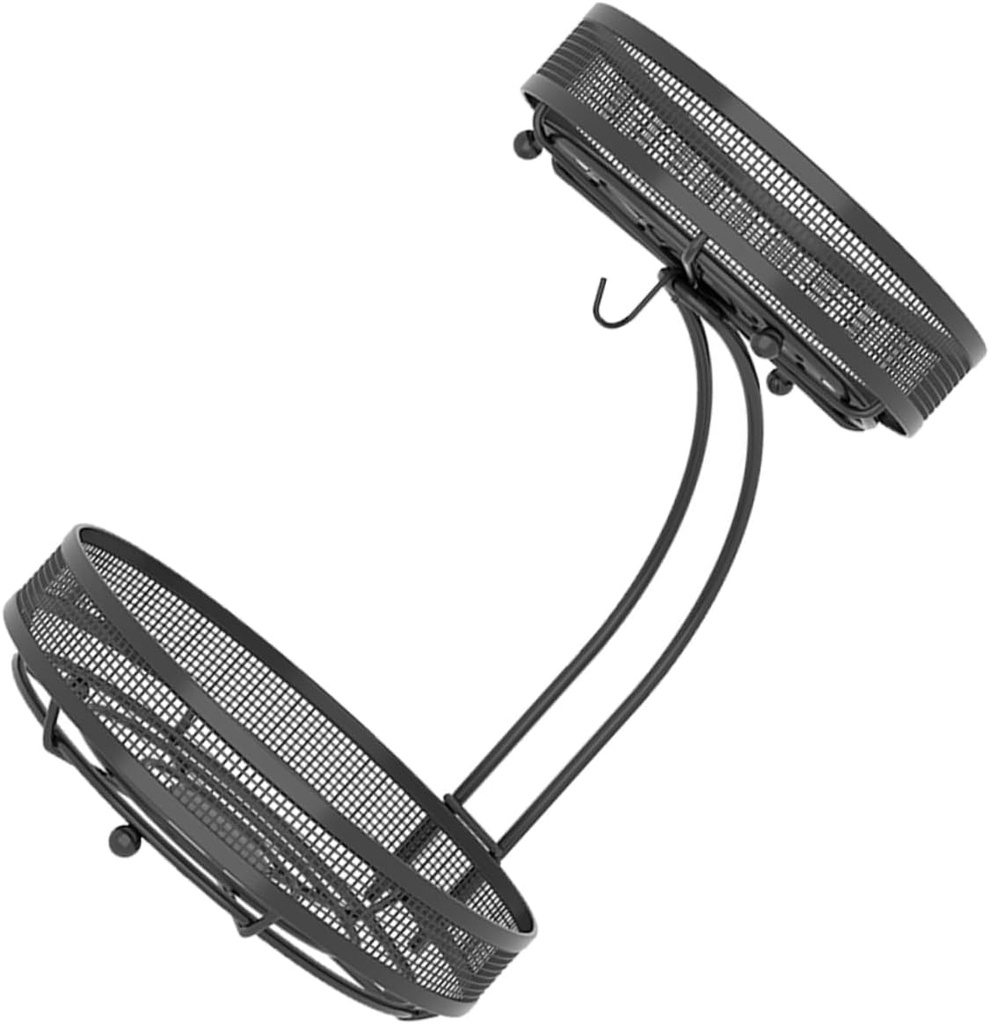 Luxshiny 2tier Hanging Fruit Baskets for Kitchen Banana Hook Fruit Holder for Kitchen