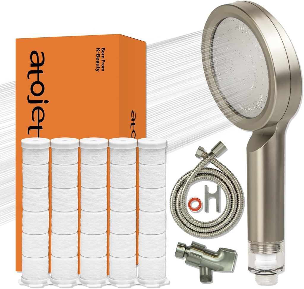 Premium Filter Shower Rooted in Korea’s Luxury Beauty Culture – Pure Carbon Filters for Softer Skin & Smoother Hair | Composite Filter l 6 Month Advanced Filtration Set (JNE300N-SET-6MO)