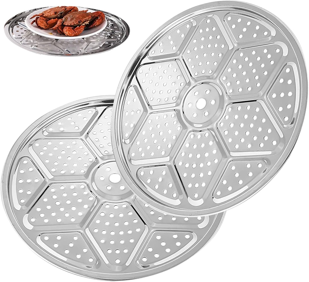 Steam Rack 2PCS 11 Inch Dia Canning Rack Stainless Steel Steamers with Uniform Steam Hole Food Steamers for Pressure Cooker Accessories Small. Racks
