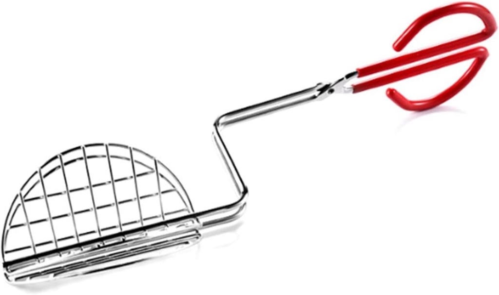 Taco Shell Tong, Taco Shell Maker Press Tortilla Fryer Tongs for Making Crispy Taco Shells, Stainless Steel Taco Tongs with Rubber Handle, 13 inch Long
