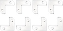26x26mm(LxW) L Shape Repair Plates -50Pack- Good for Wood Furniture Maintenance - Iron Corner Brackets - Silver Tone