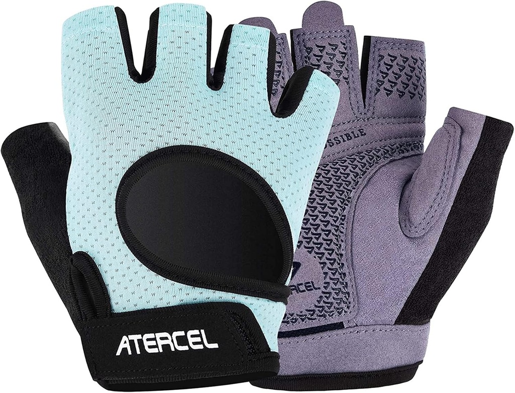 ATERCEL Weight Lifting Gloves Full Palm Protection, Workout Gloves for Gym, Cycling, Exercise, Breathable, Super Lightweight for Mens and Women