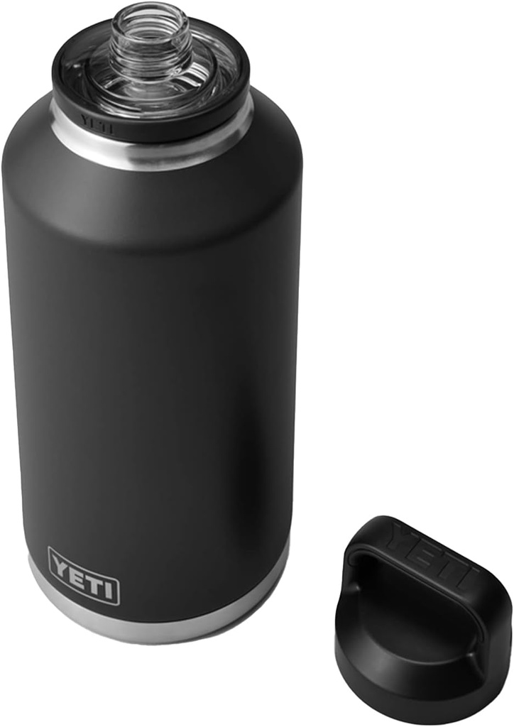 YETI Rambler 64 oz Bottle, Vacuum Insulated, Leakproof, Stainless Steel with Chug Cap, Black