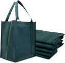Novel Box 5Pack Non-Woven Reusable Reinforced Tote Bags 13x15x10in with Handle-Heavy Duty Foldable Bag for Groceries & Picnic