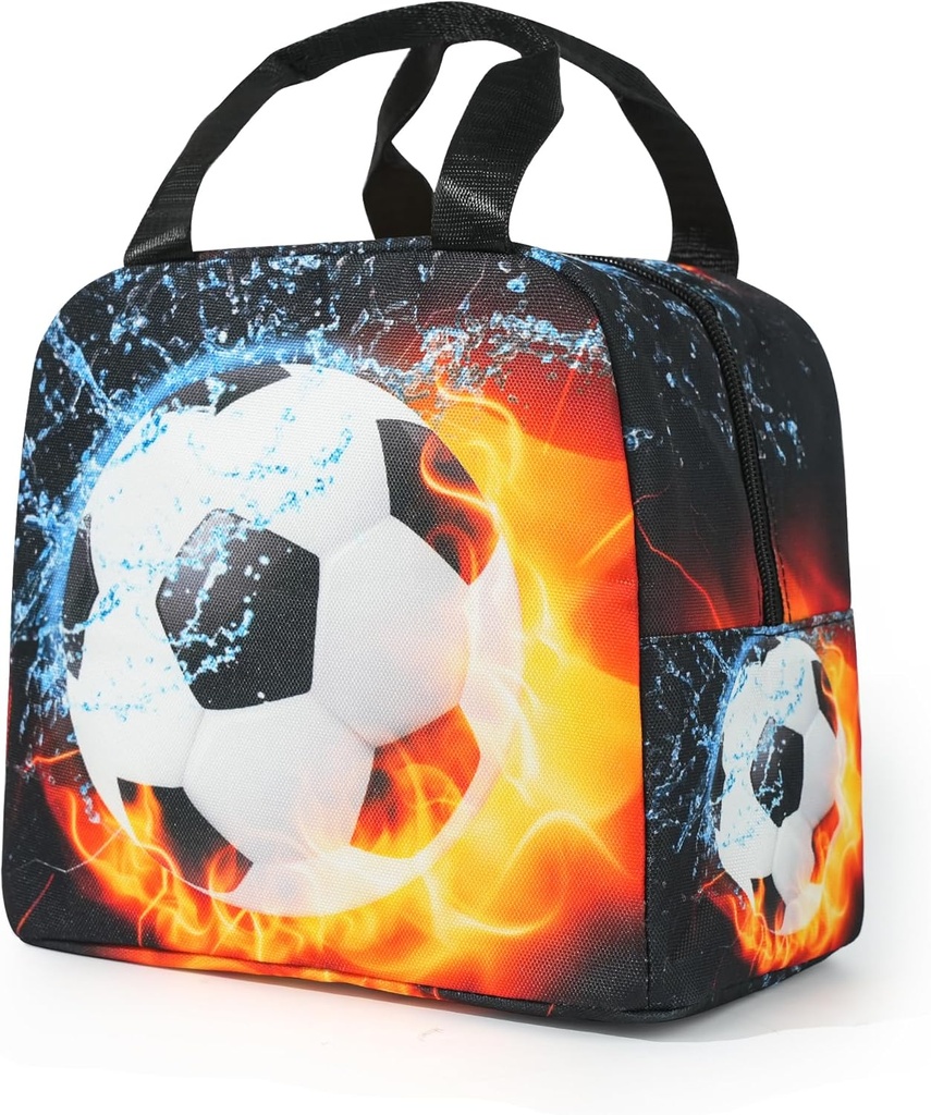 brooman Lunch Bag for Boys Girls Insulated Lunch Bag Reusable Lunch Box (Black)