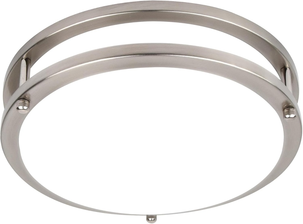 Hlite 36W 13inch LED Flush Mount Ceiling Light Fixture,3600LM Super Bright Light Fixture Ceiling Mount,LED Ceiling Light Flush Mount for Bedroom,Kitchen,Bathroom,5000K Daylight White,Nickel (1Pack)