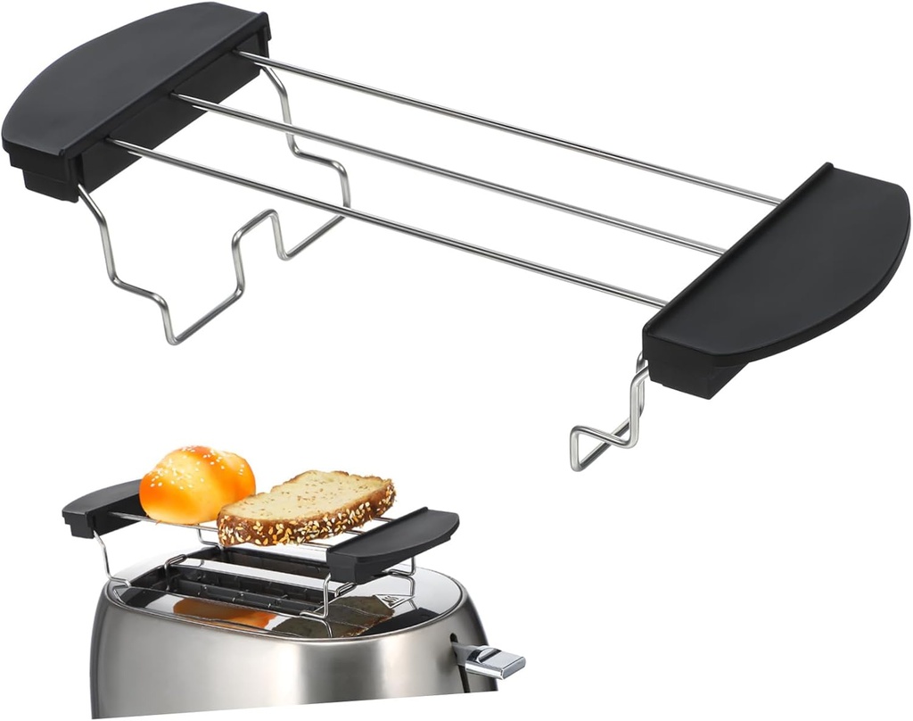 VALICLUD Stainless Steel Toaster Rack for Toasting and Grilling Multi-Functional Kitchen Accessory Compatible Most Toasters for Breakfast and Snack Preparation