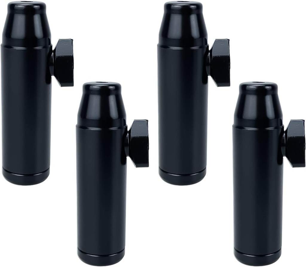 4 PCS Metal Spice Dispenser, Spice Dispenser, Portable Mini Leakproof Food Shaker, Suitable for Outdoor, Camping, Travel Cooking Various Seasoning Needs (Black)