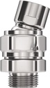 HammerHead Showers® Solid Metal Shower Head Swivel Ball Adapter, Chrome | Adjustable Pivot Ball To Adjust Showerhead Angle | Universal Connector Joint Fits Fixed, Hand Held & Rain Shower Heads