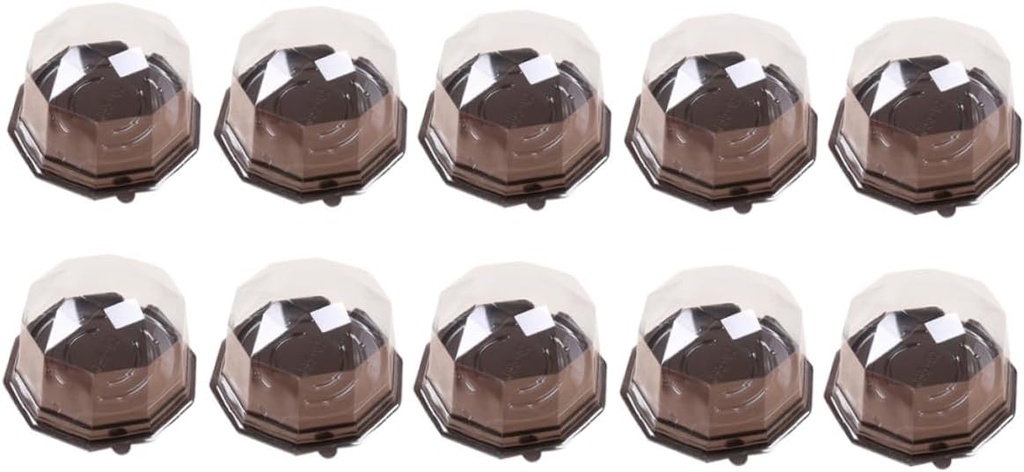 50pcs Diamond Shape Cake Mousse Packaging Holder Food Containers for Special Occasions for Desserts Cookies Muffins Parties