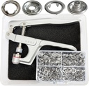 80 Set Metal Snaps with Fastener Pliers Press Tool Kit Setup Jersey Buttons Snaps 11mm for DIY, Sewing and Crafting