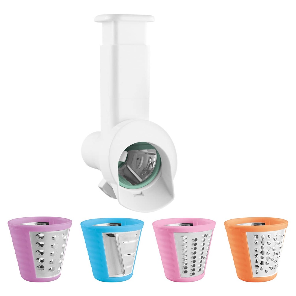 SENCOR STX 014 Special Slicer and Grater for Fruit, Vegetables, Almonds, Nuts, 5 Interchangeable Accessories, for Food Processors STM 635x, Salad Maker