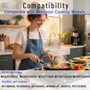 Upgraded W11366438 Stove Knobs Replacements for Whirlpool Gas Ranges WCG55US0HS00, WCG55US6HS00, WCG77US0HS00, Oven Cooktop Control Burner Knobs, Durable & Easy Installation, 5 Pack (Not Univeral)