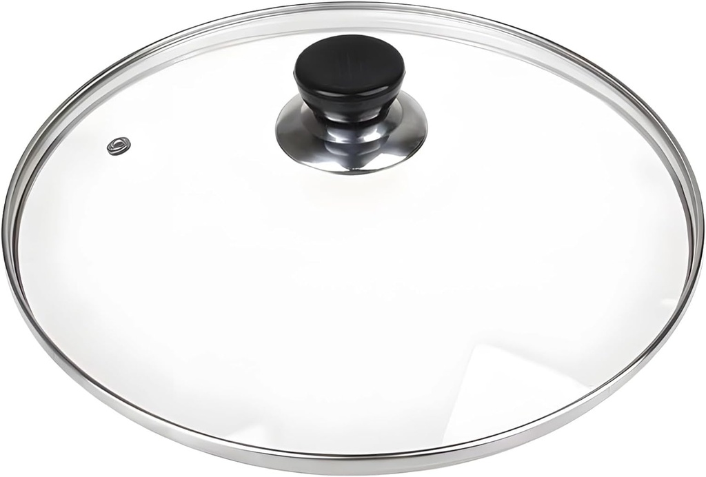 Oval Crock Pot Lid, 12.5 Inner Diameter Tempered Glass With Vent Hole & Knob Handle