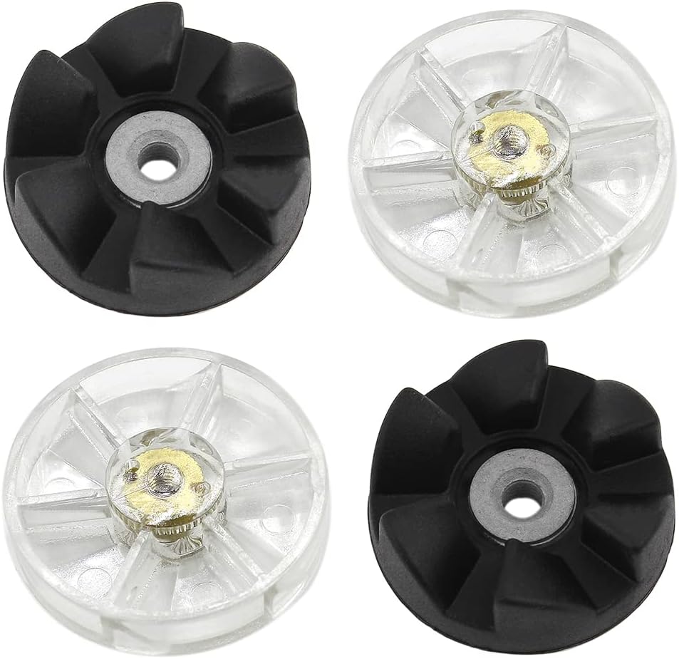 Anbige Replacement Parts 2 Blade Rubber Gears and 2 Motor Base Top Gears,Compatible with Nutribullet 600W 900W Blender Juicers