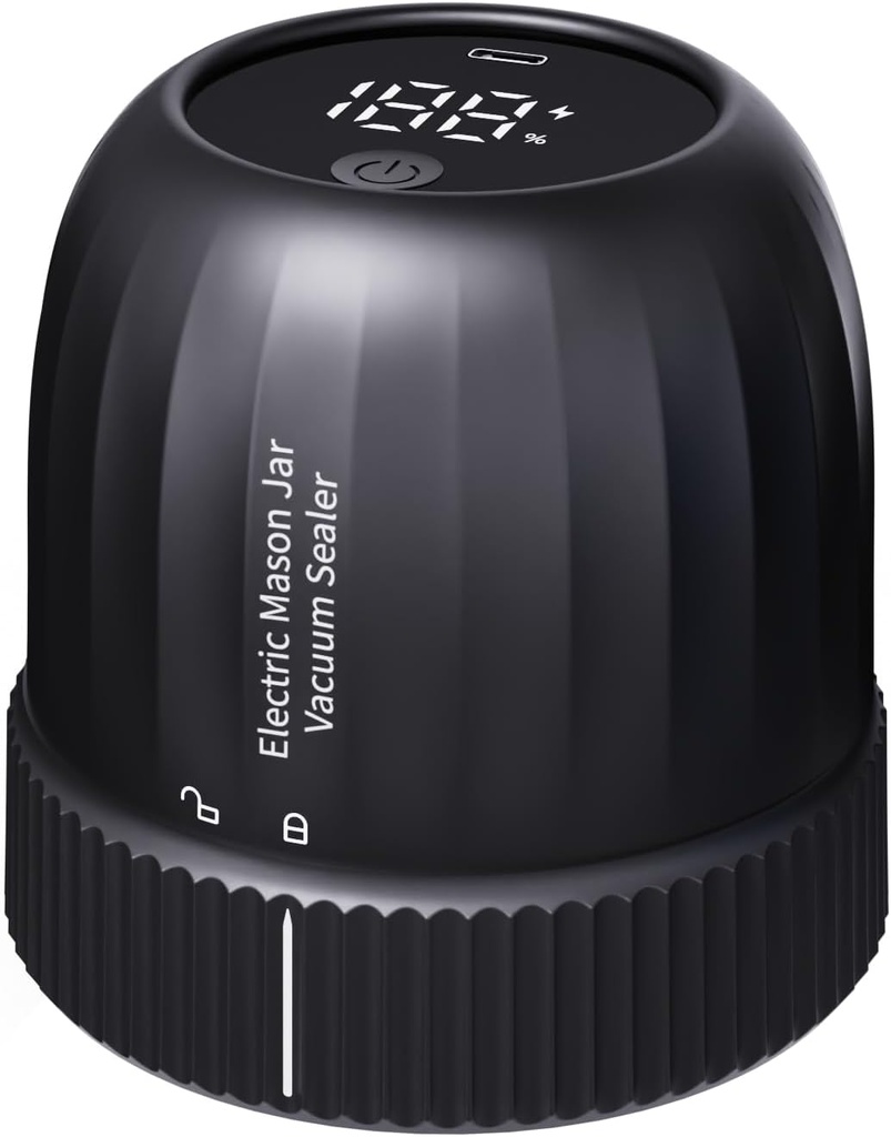 Electric Vacuum Sealer Kit for Wide Mouth and Regular Mouth Mason Jars, Food Sealed Bags