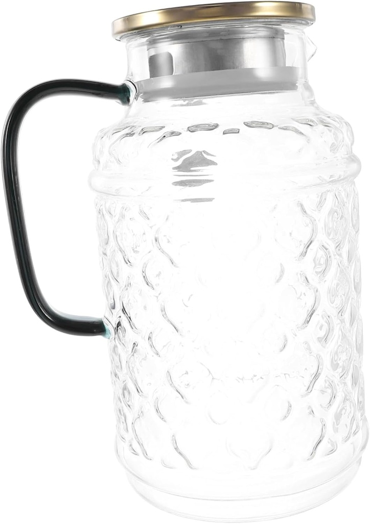 Water Jug Dispenser for Fridge Glass Pitcher Ice Tea Pitcher for Fridge Large Capacity Easy to Clean Family