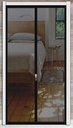 Zipper Screen Door - Mesh, French Door, Temporary - L-Grey, W x L:85x210cm(3382inch)