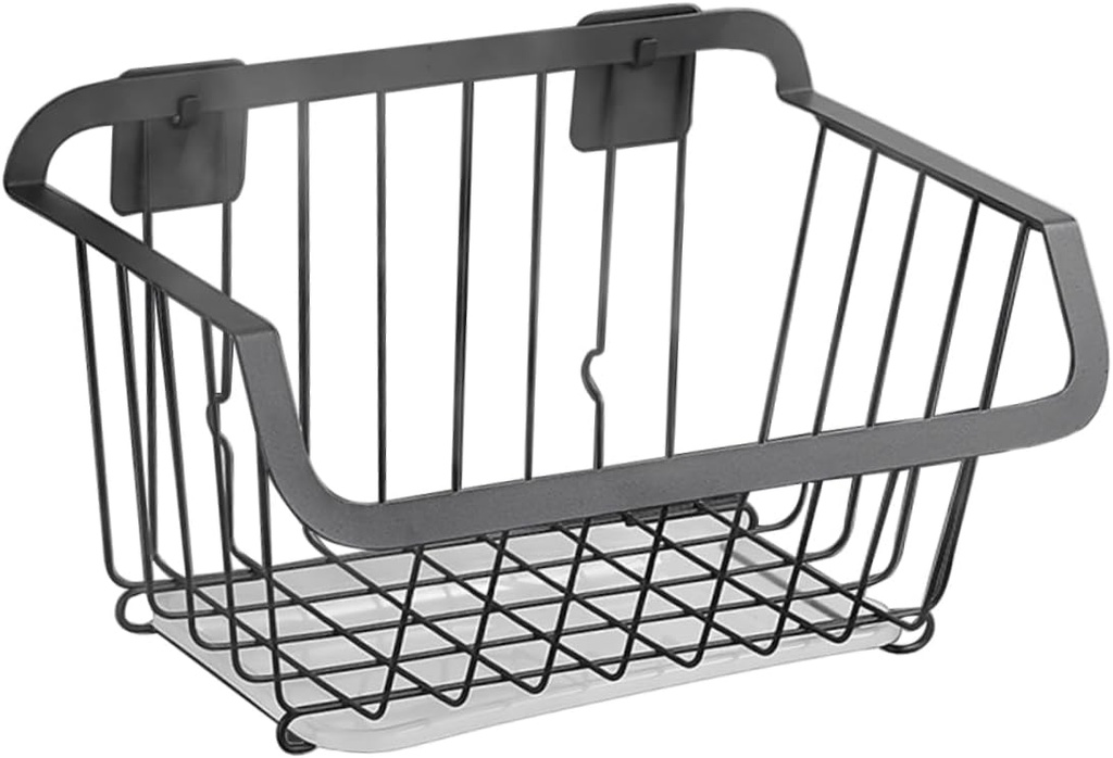 Luxshiny Hanging Basket Kitchen Storage Basket Wire for Pantry Steel Fruit and Vegetable