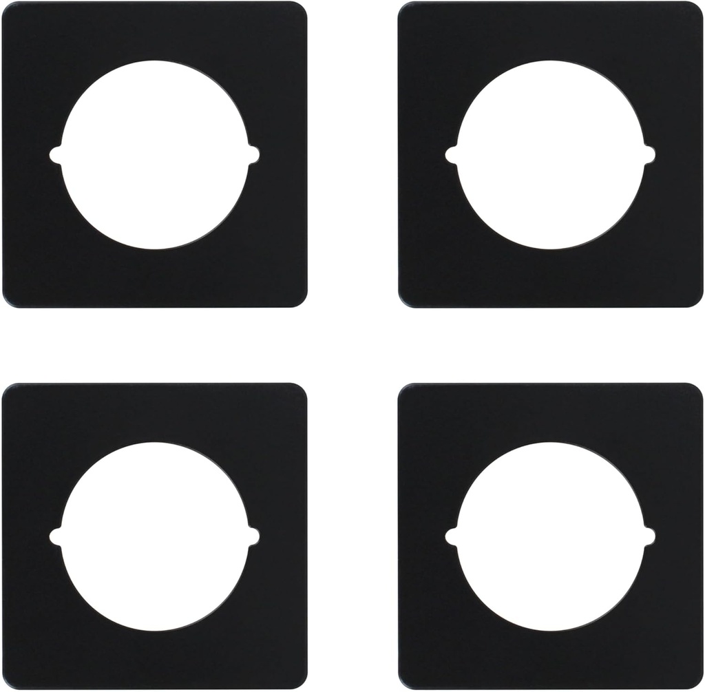 Scar Plate for Door Knob Square,Door Knob Reinforcement Plate Black,Fits Under Existing Lock Set to Cover Up The Damaged Door(Set of 4 Black Door Lock Scar Plates)