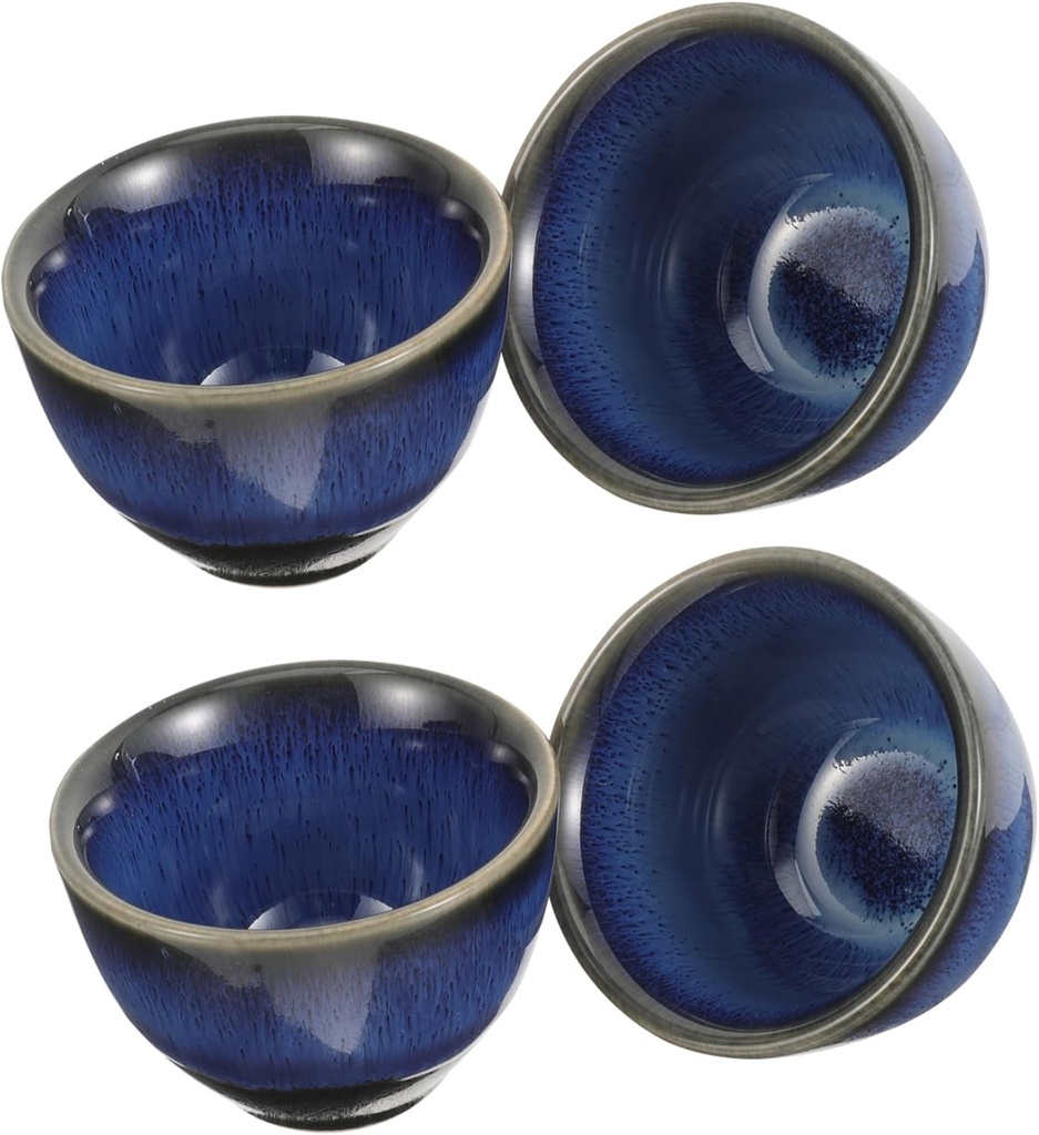 4pcs Japanese Style Ceramics Sake Cups Cute Cups for Tea Water Wine Soup
