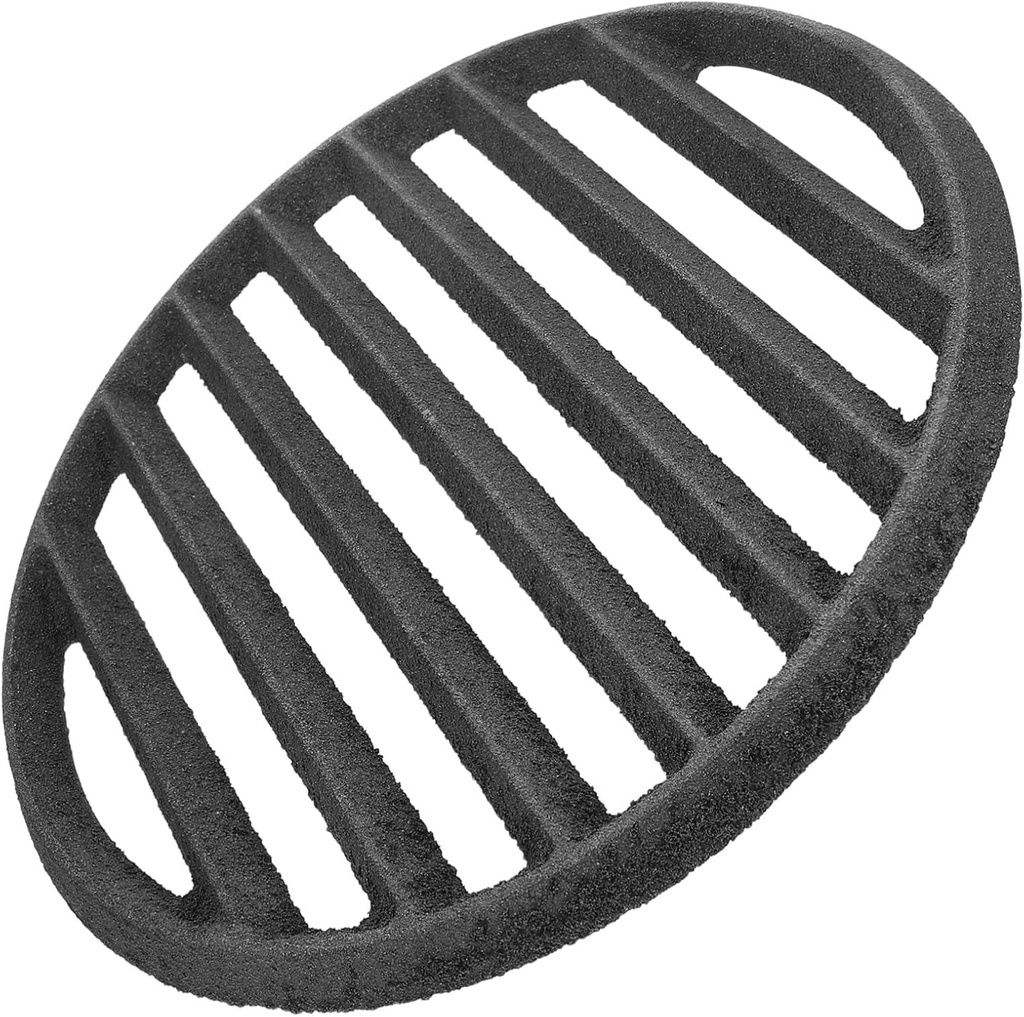 Cast Iron Round Charcoal BBQ Grate Thickened Replacement Grill Rack for Outdoor Camping Fire Pit and Backyard Barbecue Heavy Duty Iron Cooking Accessory with Even Heat Distribution