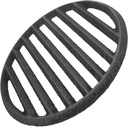 Cast Iron Round Charcoal BBQ Grate Thickened Replacement Grill Rack for Outdoor Camping Fire Pit and Backyard Barbecue Heavy Duty Iron Cooking Accessory with Even Heat Distribution