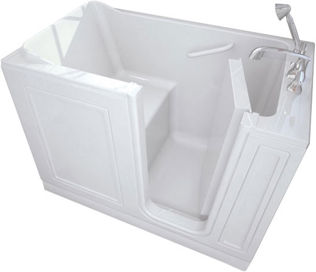 American Standard 2848.110.CR.CRW 28-Inch by 48-Inch Walk-In Combo Massage Bathtub with Right-Hand Drain, White