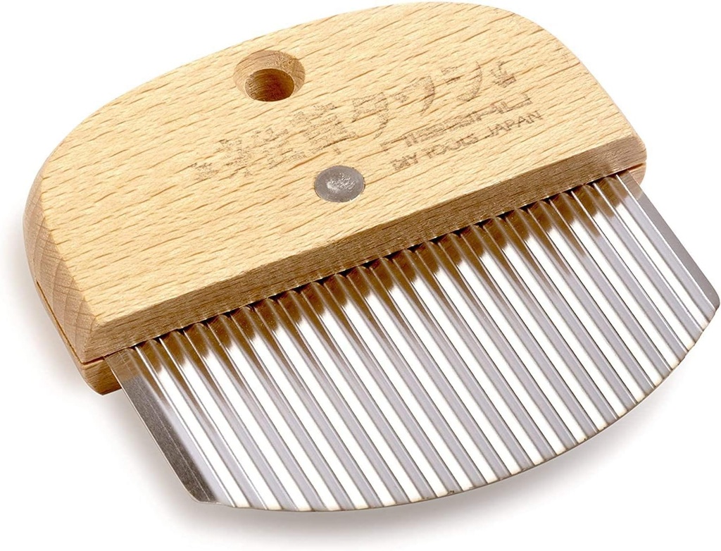 Nisaku NJP2500 Zassou Tawashi Crevice and Sidewalk Crack Weeder, Japanese Stainless Steel 3.25-Inch Blade, 3.25-Inch Wood Handle, Stainless Steel/Wood Handle