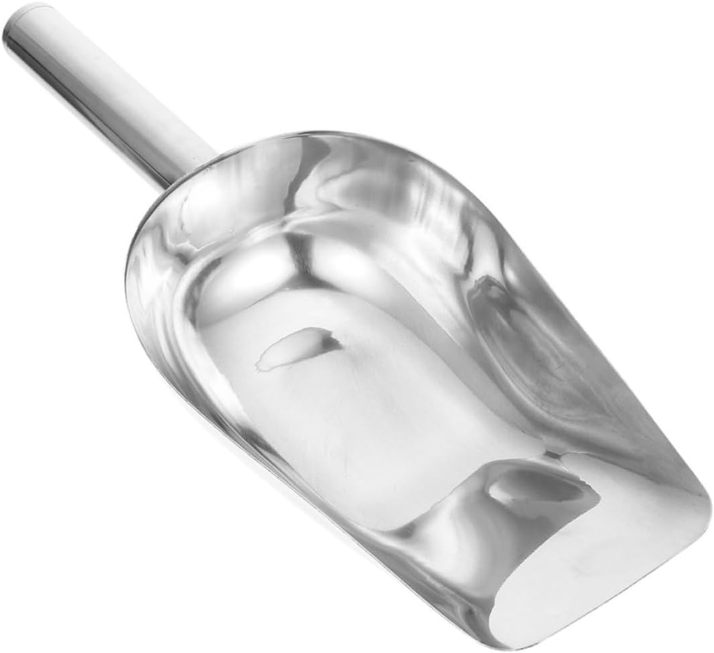 VOSAREA Stainless Steel Ice Scoop for Kitchen and Bar Multi-Purpose Grain Shovel Handle Heavy Duty Ice Shovel for Dishwasher Safe