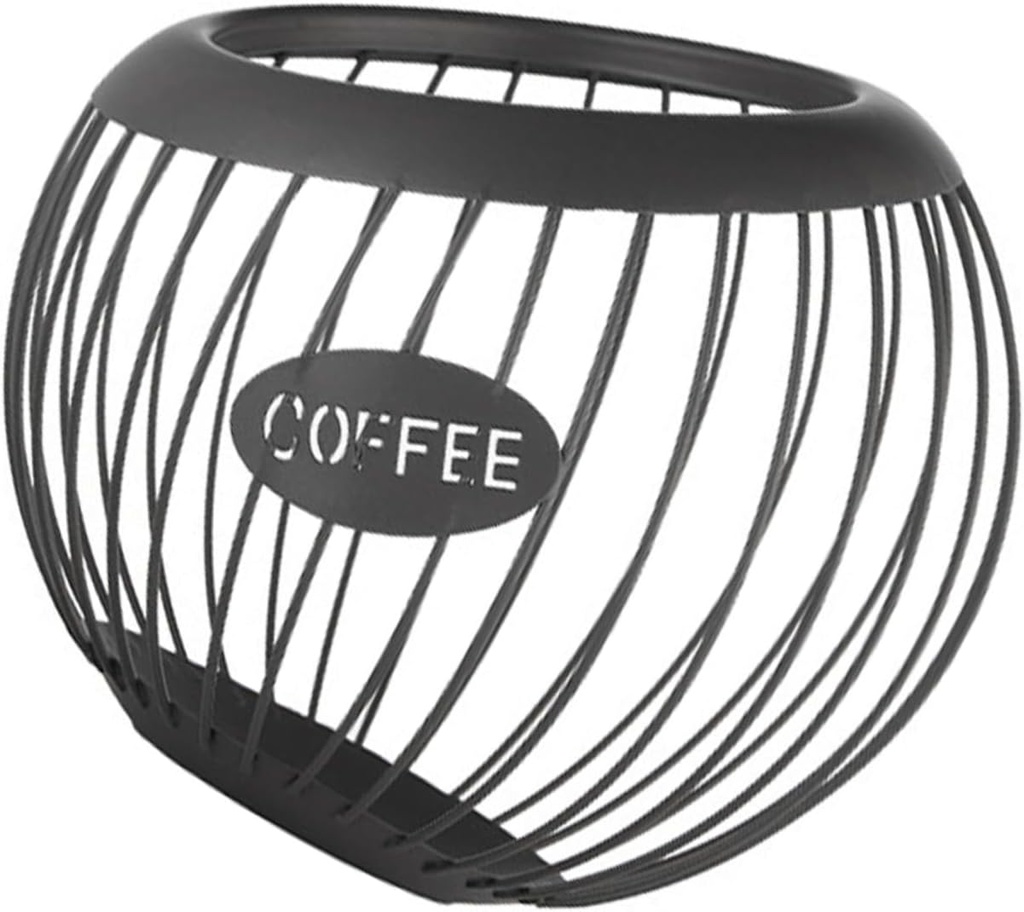 Elegant European Style Fruit Basket Coffee Pod Storage Holder Countertop Organizer