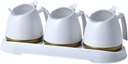 Condiment Can Spice Racks Seasoning Jar Salt Cellar Soy Sauce Cruet Condiment Dispenser Spice Rack Condiment Bottle Seasoning Canister Set Spice Jar Storage Bottle Set (Color : White 3 set)