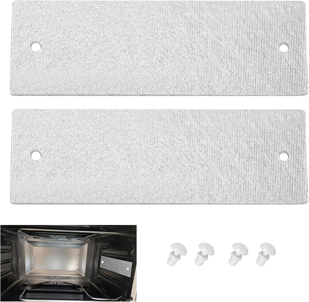 2 Pack W10915651 W10120230 Microwave Waveguide Cover Compatible with Whirl-Pool Microwave 5-3/8 x 1-3/4 Inches Also for J-ennAir, Kit-chenAid Built-in Microwaves