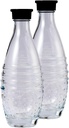 Glass Carbonating Bottle fits SodaStream Aqua Fizz, Crystal, and Penguin Sparkling Water Machines, Not for Plastic Bottle Machines, 2-Pack