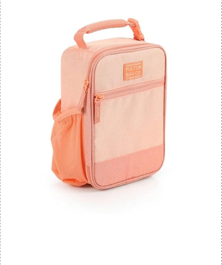 Fulton Bag Co. Thermal Insulated Zippered Lunch Bag Box (Upright) Hardbody Sturdy (Cantaloupe)