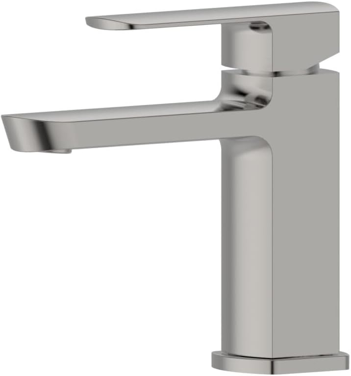Bath Royale Milano Luxury Bathroom Sink Faucet Single Control - All Metal, Easy Install, Brushed Nickel