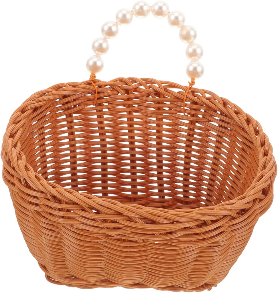 Veemoon Boho Hanging Fruit Basket Kitchen Woven Wall Basket Decor Sturdy Storage for Vegetables Onions Tomatoes