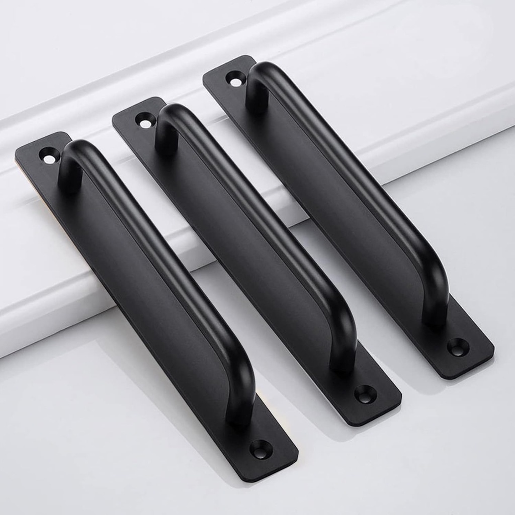 12 Pack Matte Black Cabinet Handles, 5 Inch 128 mm Cabinet Pulls Cupboard Aluminum Handles Drawer Pull Sliding Door Pulls (5 inch)