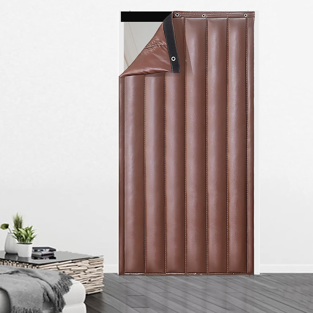 PU Leather Thermal Insulated Door Curtain,Cold Door Curtain,Thermal Insulated Door Curtain,Curtain for Door Window,Temporary Door for Hallway,for Air Conditioner Room,Heater Room, Living Room