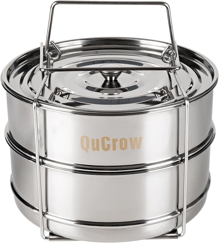 Stackable Steamer Insert Pan with Sling - Stainless Steel Food Steamer for 6/8 Quart Pressure Cooker – Instant Pot Accessary