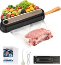 CIARRA Handheld Vacuum Sealer – Portable Food Preservation Machine with 3 Modes, Compact Automatic Sealing System for Dry & Wet Foods (Vacuum Sealer + 5 Pcs Vacuum Seal Bags)