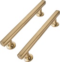 4 inch (102mm) 2 Pack Champagne Brozne Cabinet pulls Solid Heavy-Duty Handles Hardware for Kitchen Badroom Drawer Square Pulls Cupboard Cabinets