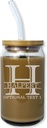 Spotted Dog Company Personalized Etched Monogram 16oz Beer Soda Coffee Can Glass, Iced Coffee Glass, Birthday Gift, Caduea Homme Femme, Customized Engraved Gifts for Men Women, Verre Café, Halpert