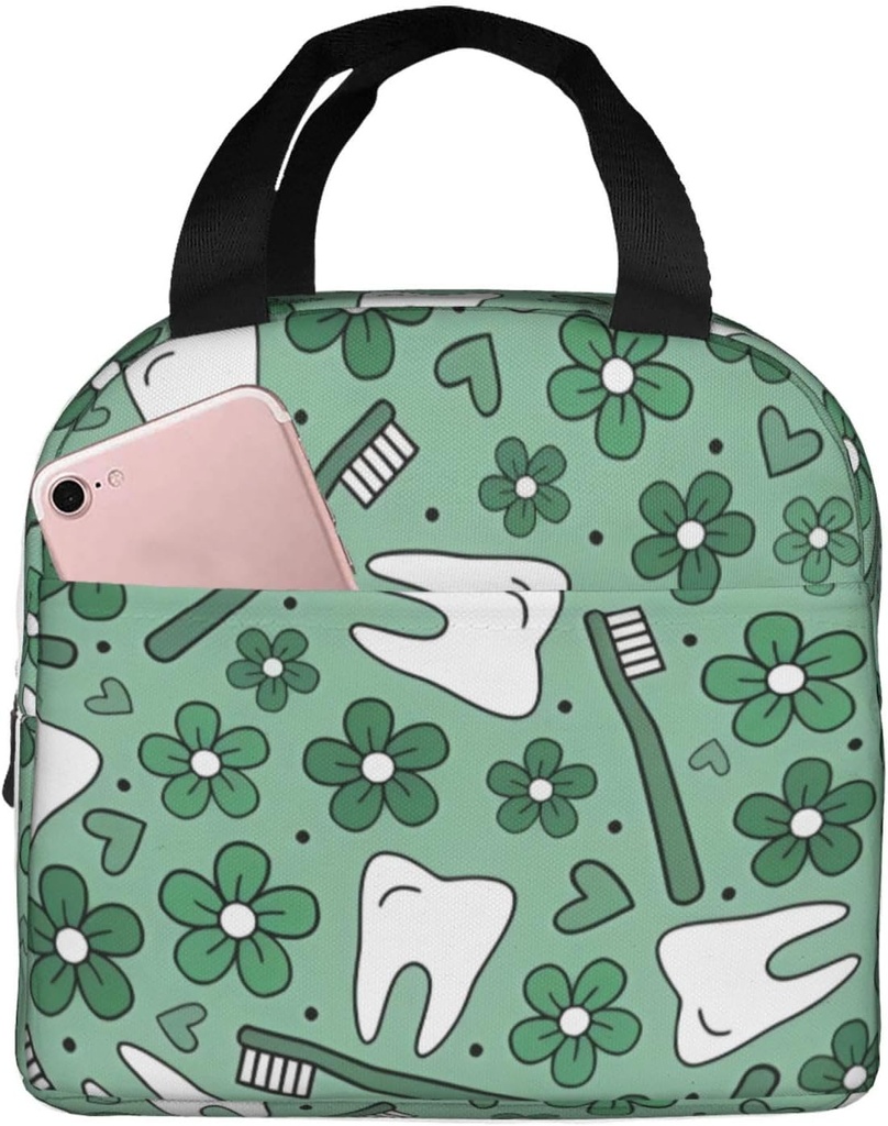 Dentist Lunch Box Dental Hygienist Lunch Bag Cute Tote Bag Insulated Lunch Bags for Women Men Work Camping Travel
